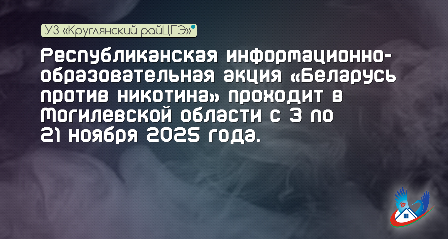 Республиканская информационно-образовательная акция «Беларусь против никотина» проходит в Могилевской области с 3 по 21 ноября 2025 года.