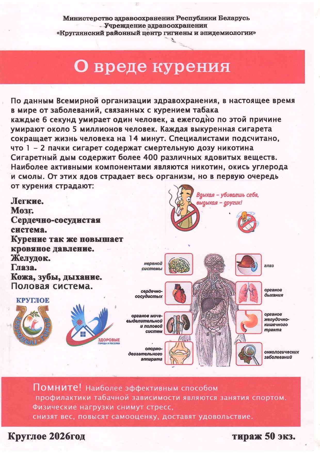 О ВРЕДЕ КУРЕНИЯ