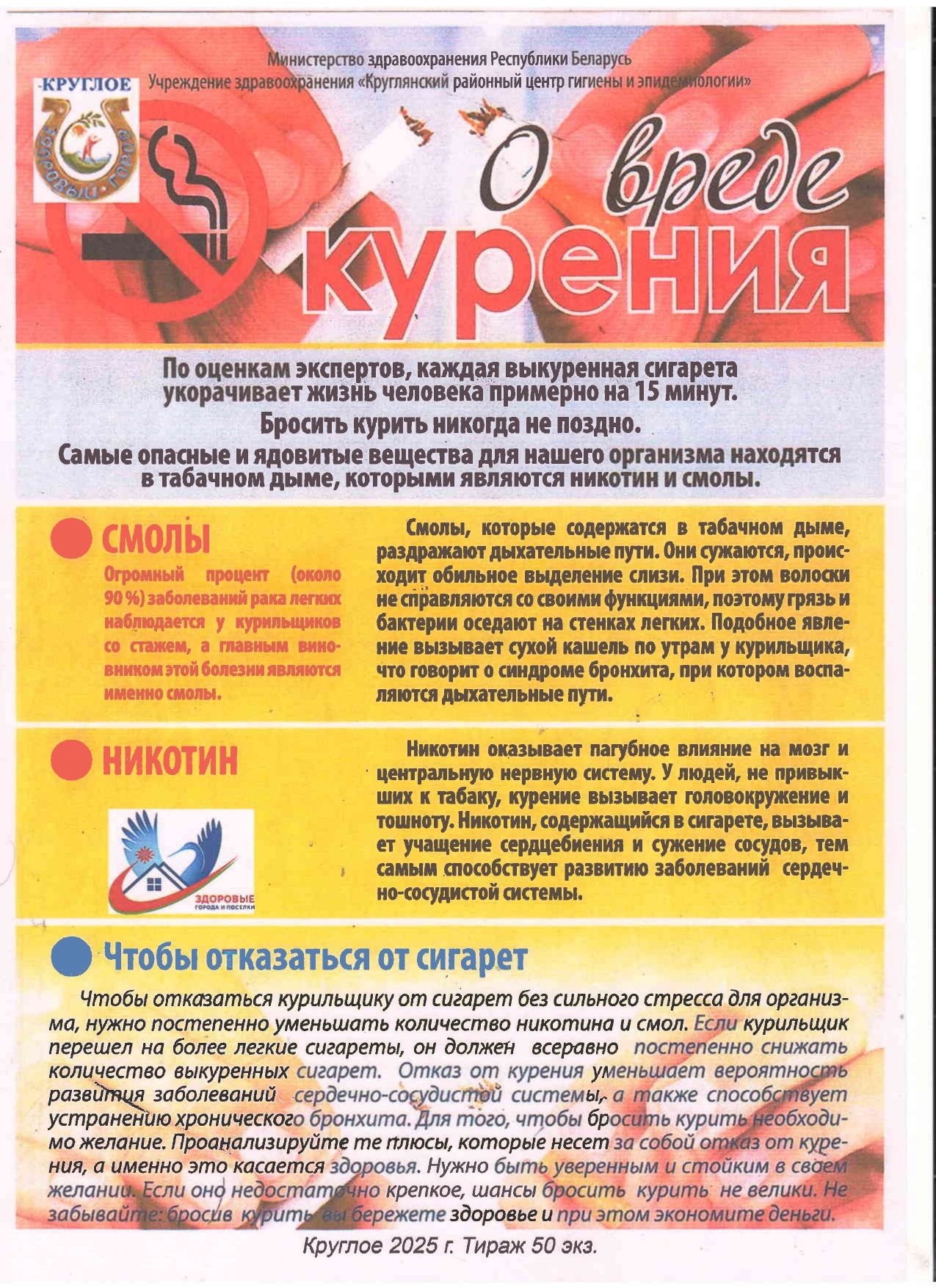 О вреде курения