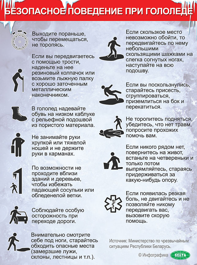 Безопасное поведение при гололёде